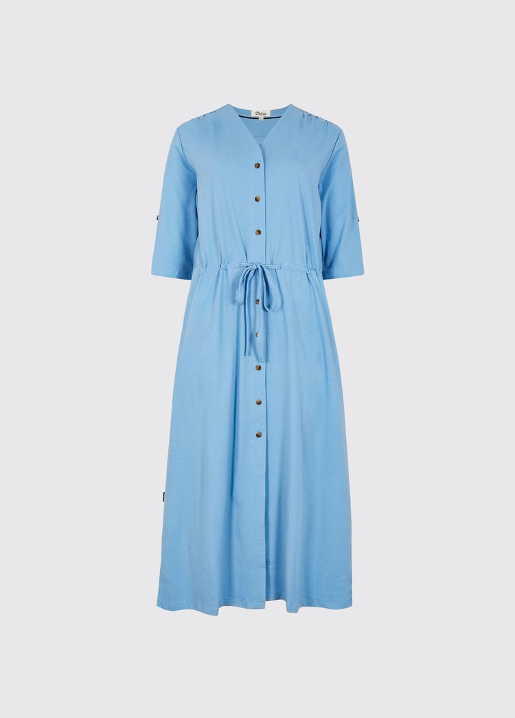 Hanlon Ladies' midi length shirt dress - Azure Blue