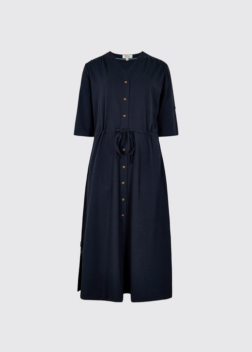 Hanlon Ladies' midi length shirt dress - Navy