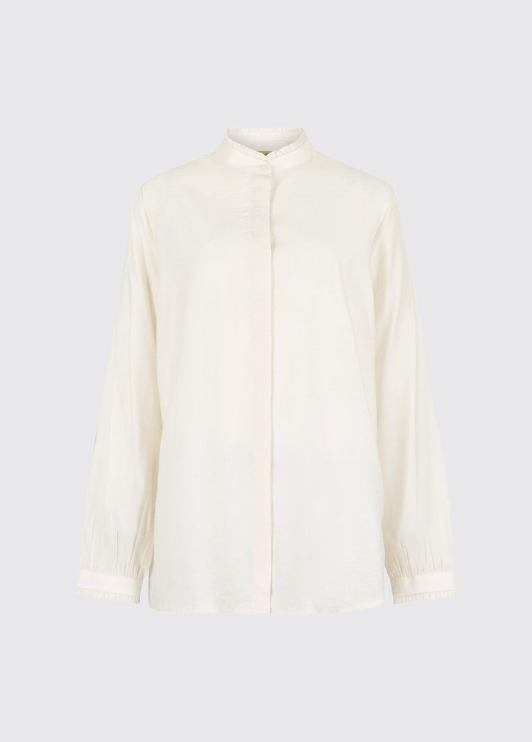 Iris Women's ruffle trim blouse - Ivory