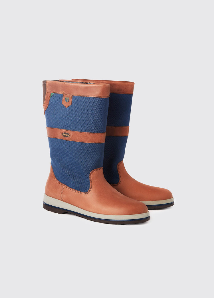Shamrock Ladies' Sailing Boot - Navy/Brown