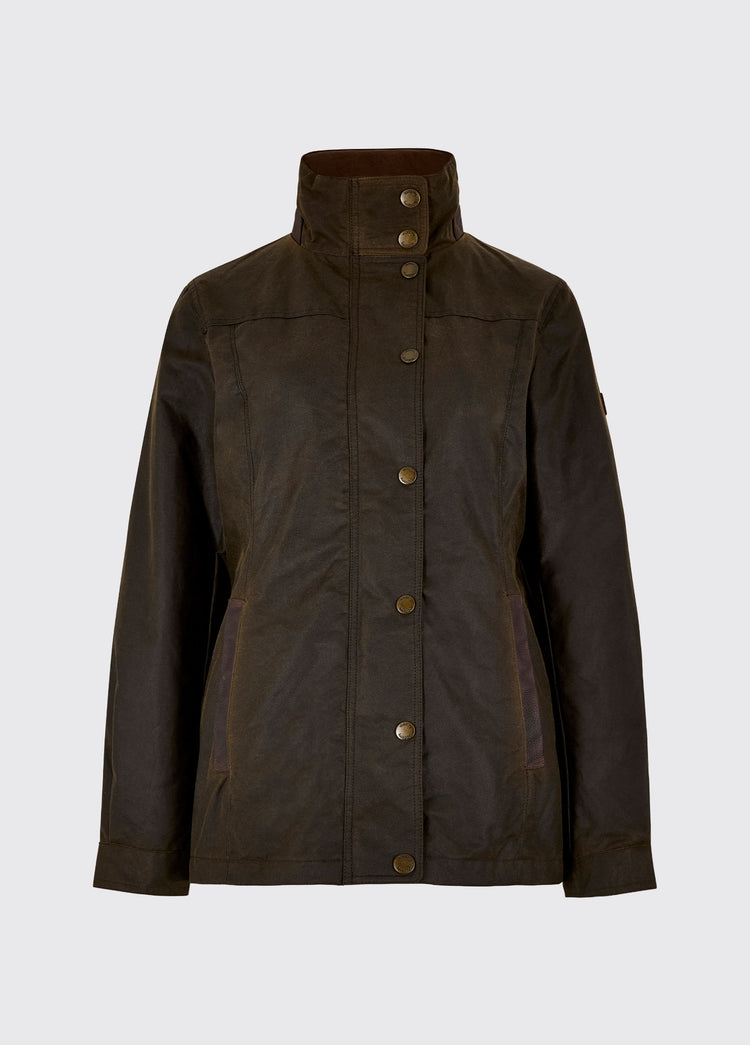 Veste en coton ciré Mountrath - Olive