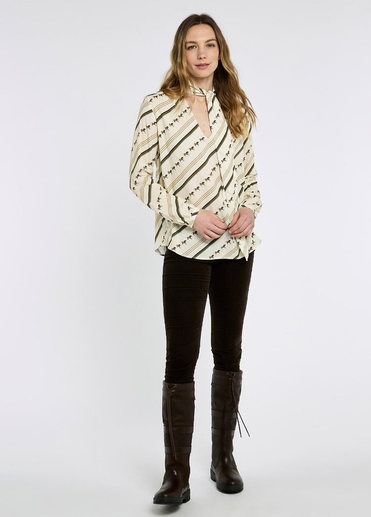 Sweetalison Women's tie-neck blouse - Ivory